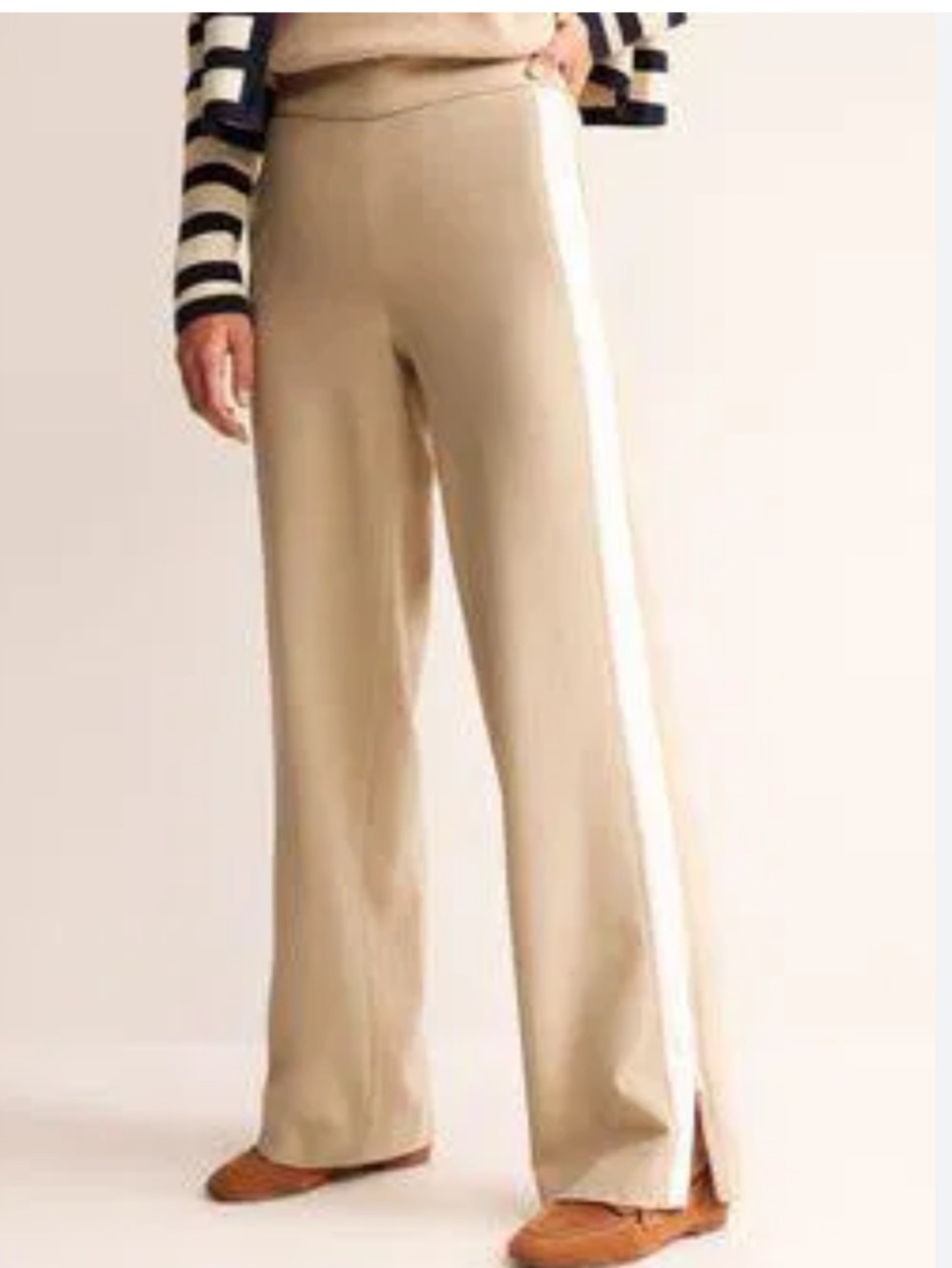 Boden Pull on Side Stripe Trousers Size 6R - Picture 2 of 15